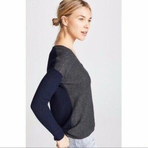 Madewell Kimball Colorblock Sweater Navy/Grey